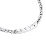 Emporio Armani Mens Black & Stainless Steel Chain Necklace