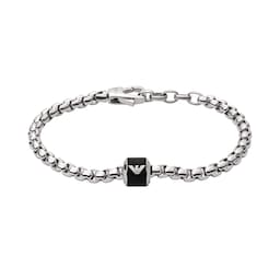 37331194 - Mens Black & Stainless Steel Bracelet