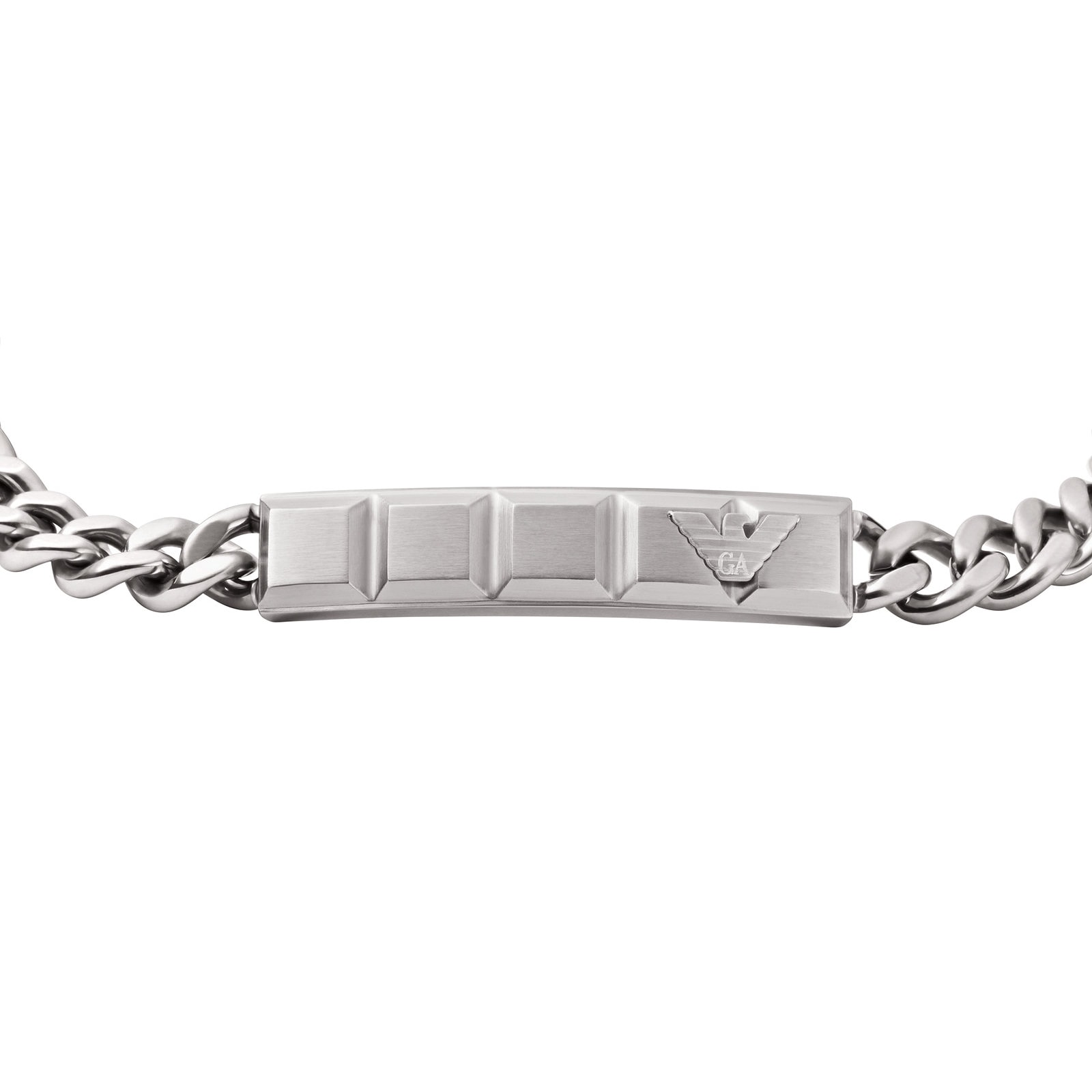 Emporio Armani Mens Black Stainless Steel Chain Bracelet