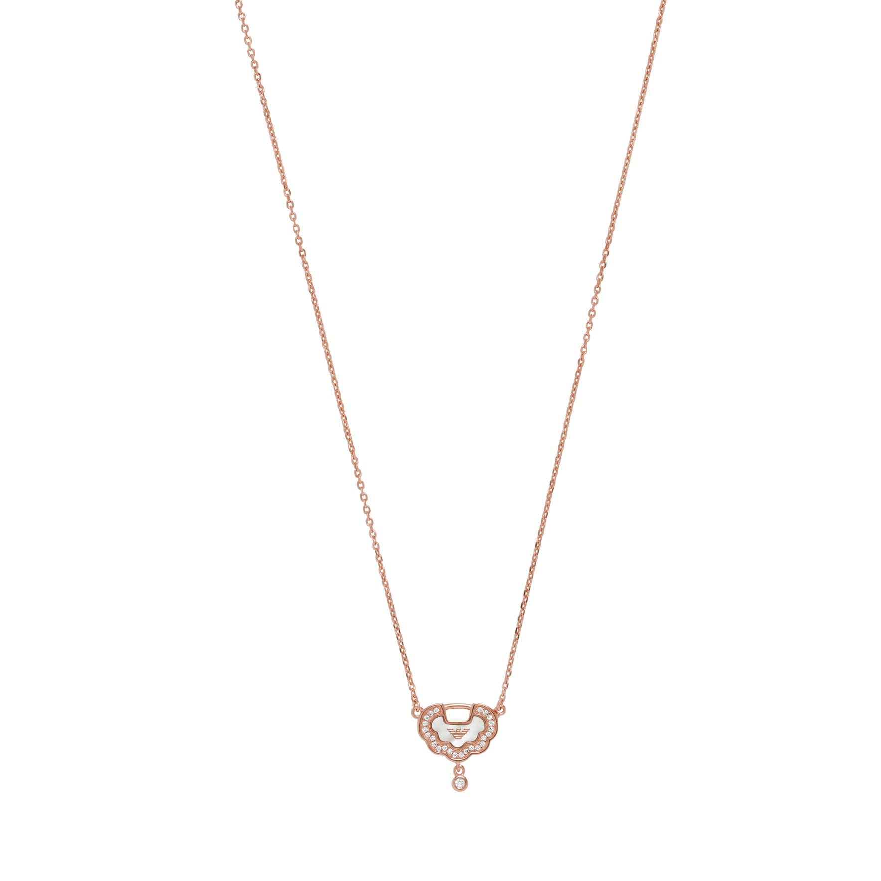 Ladies Rose Gold Coloured Sterling Silver Necklace