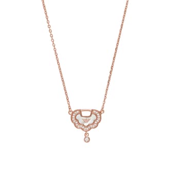 Emporio Armani Ladies Rose Gold Coloured Sterling Silver Necklace Emporio Armani Ladies Rose Gold Coloured Sterling Silver Necklace