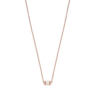 Emporio Armani Ladies Rose Gold Coloured Stainless Steel Necklace