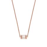 Emporio Armani Ladies Rose Gold Coloured Stainless Steel Necklace