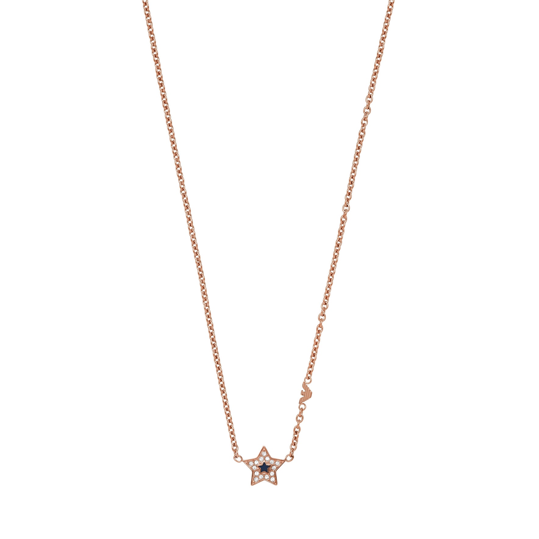 Ladies Rose Gold Coloured Stainless Steel Heart Necklace