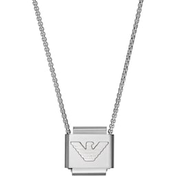 37331219 - Mens EA Logo Stainless Steel Necklace