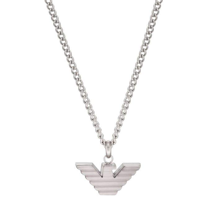 Emporio Armani Gents EA Logo Stainless Steel Pendant