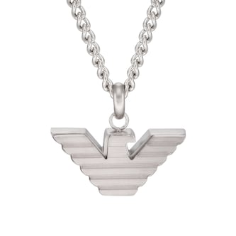 Emporio Armani Gents EA Logo Stainless Steel Pendant Emporio Armani Gents EA Logo Stainless Steel Pendant