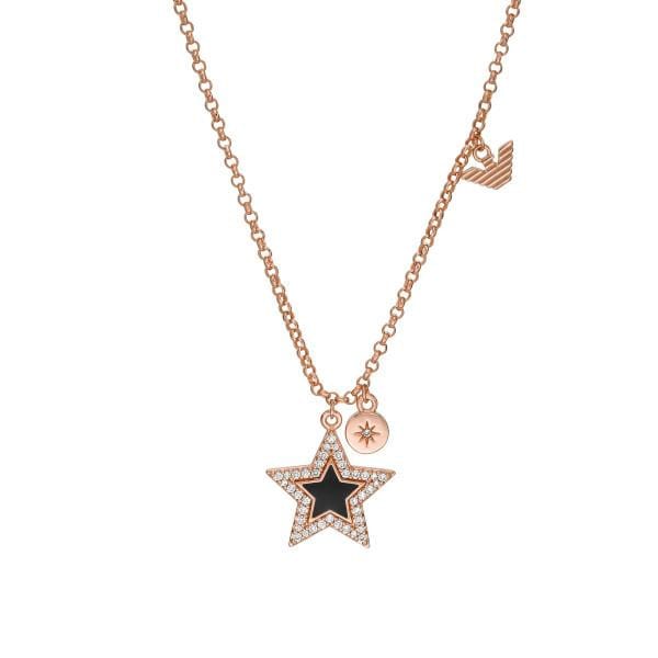 Emporio Armani Ladies Rose Gold Tone Necklaces