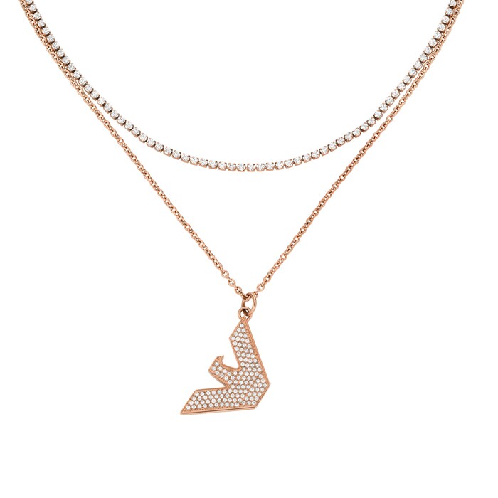 Emporio Armani Womens Rose Gold Tone Pendant