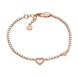 Emporio Armani Ladies Rose Gold Coloured Heart Bracelet
