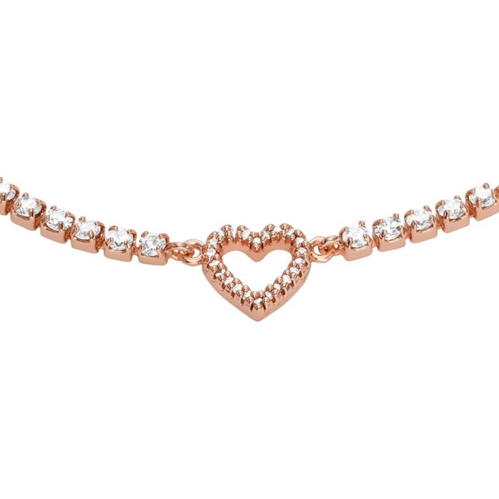 Emporio Armani Ladies Rose Gold Coloured Heart Bracelet
