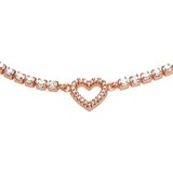 Emporio Armani Ladies Rose Gold Coloured Heart Bracelet