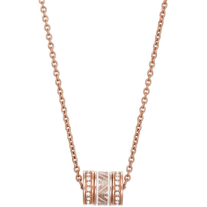 Emporio Armani Ladies Rose Gold Coloured Necklaces