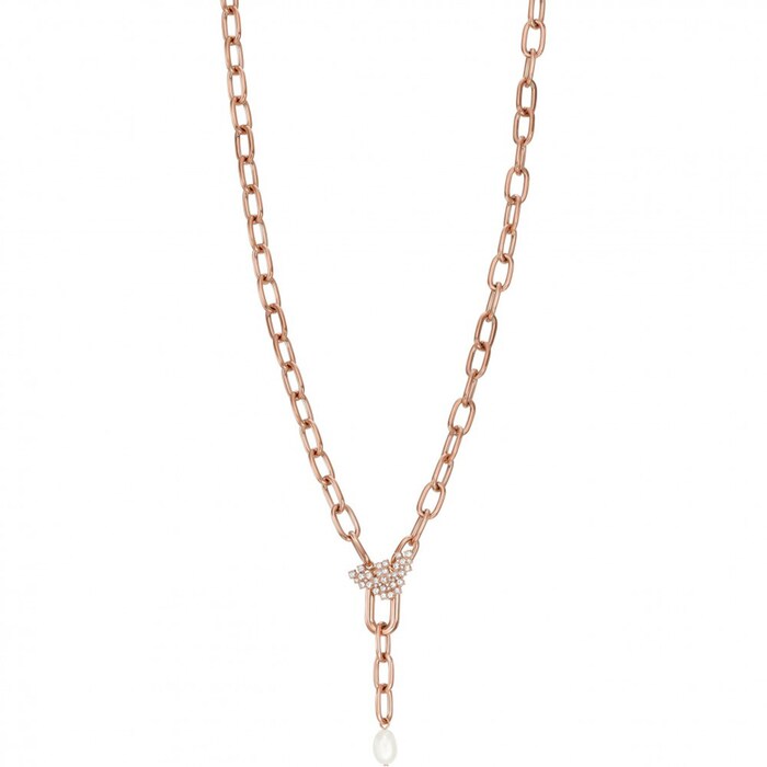 Armani Ladies Rose Gold Coloured Pearl Necklace
