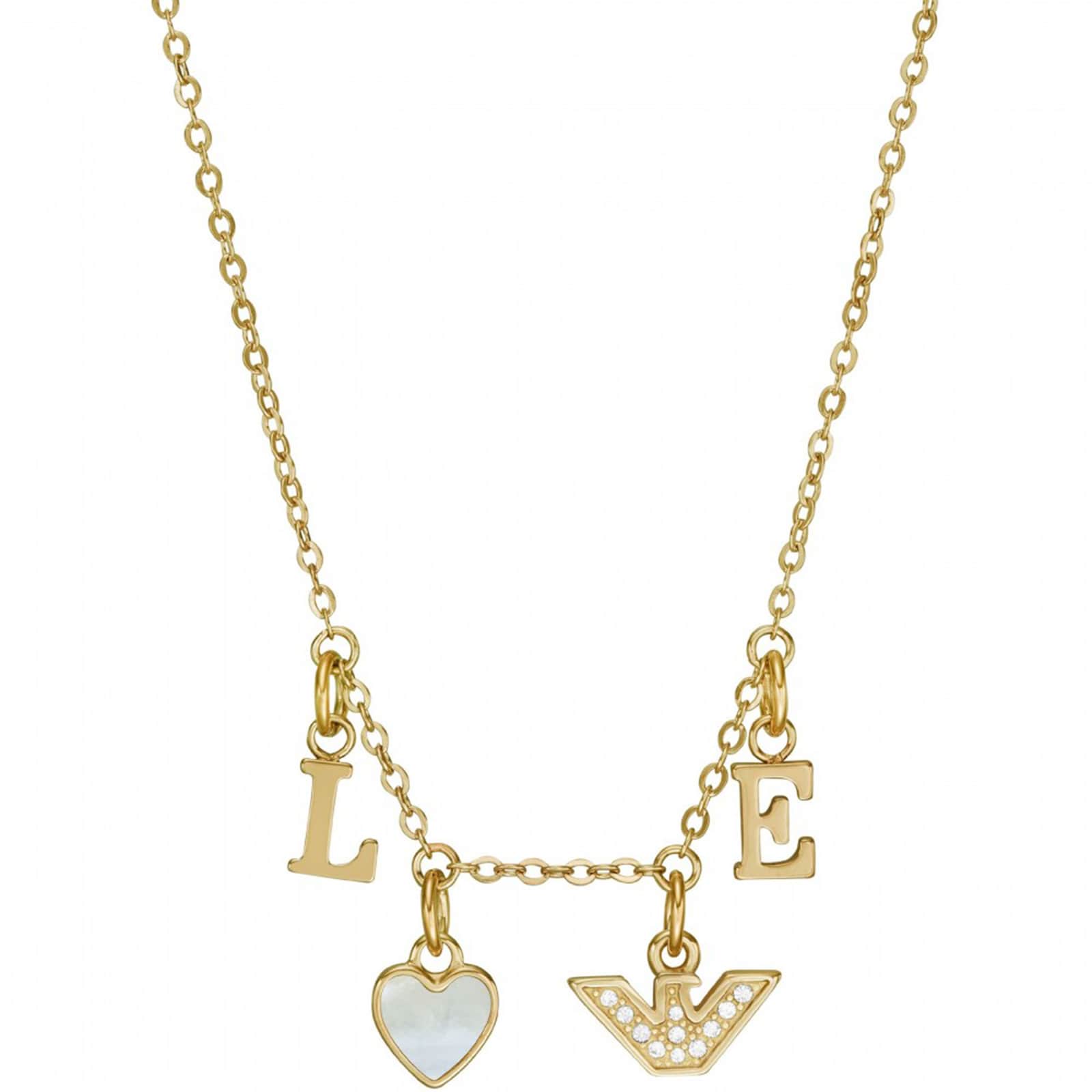 Ladies Yellow Gold Coloured Charm Necklace