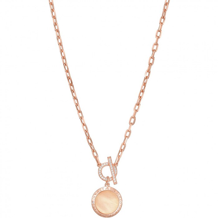 Armani Ladies Rose Gold Coloured Mother Of Pearl Pendant