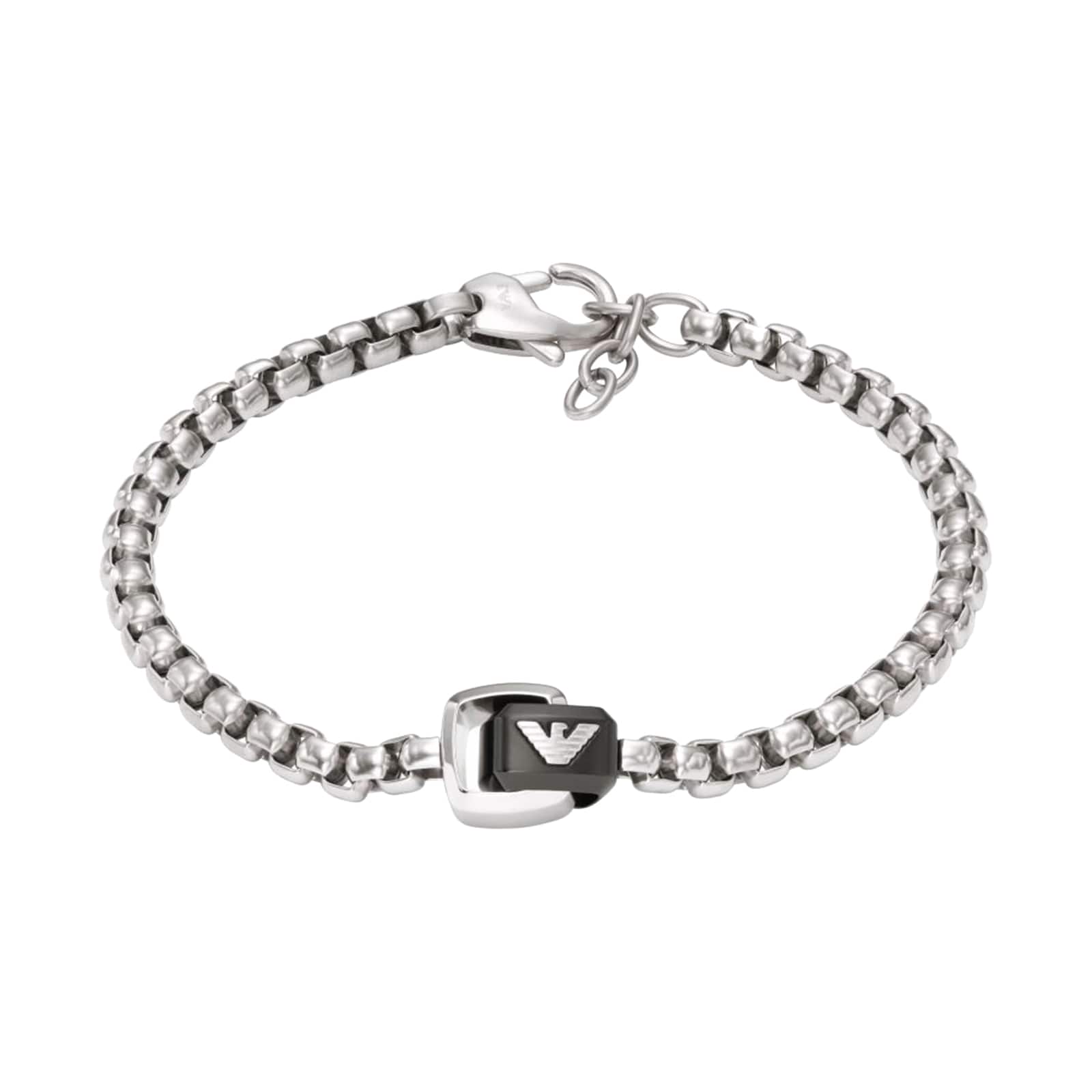 Emporio Armani Mens Stainless Steel Chain Bracelet