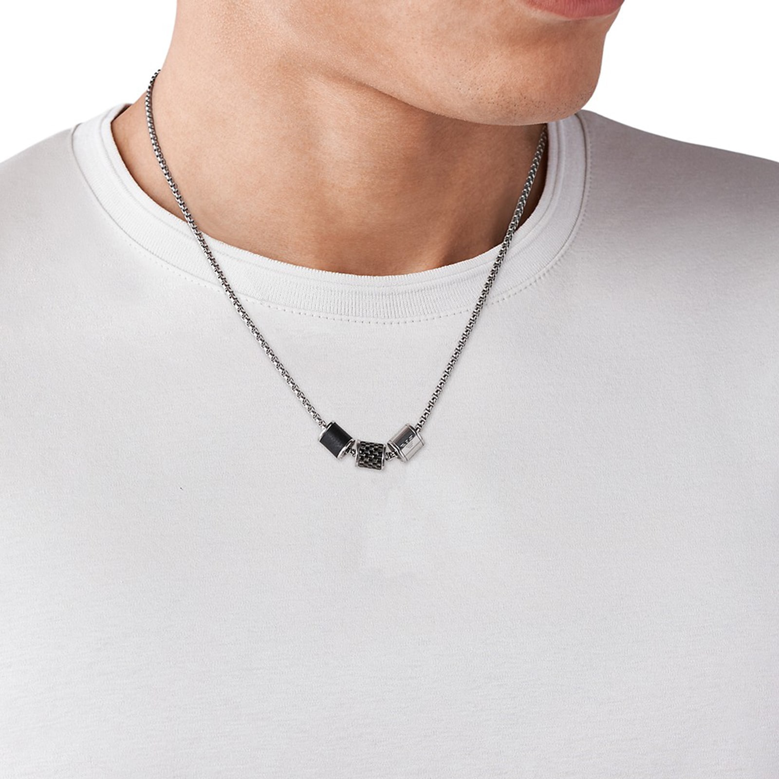 Emporio Armani Mens Stainless Steel Necklace