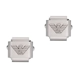 Emporio Armani Mens Stainless Steel Logo Cufflinks