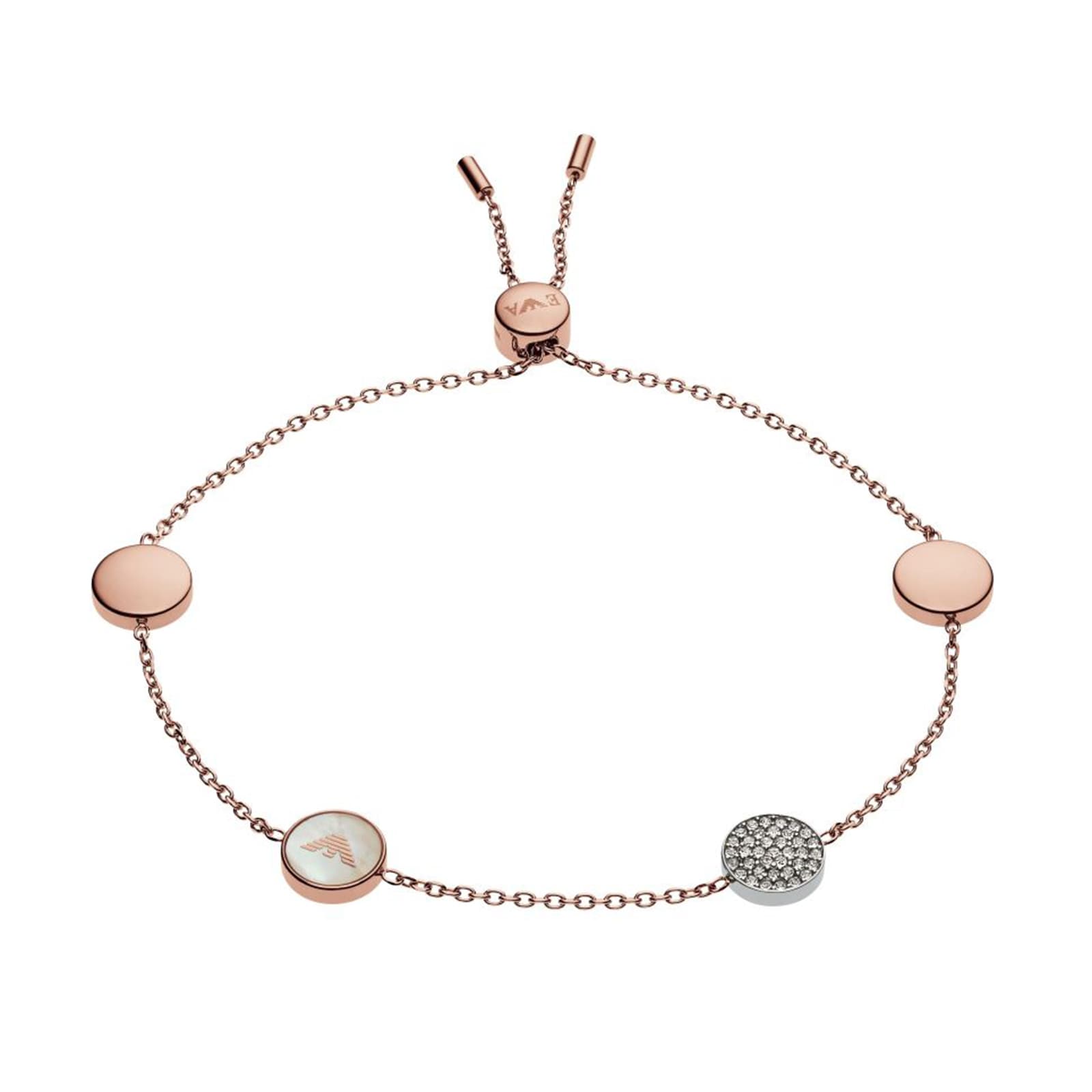 Emporio Armani Ladies Rose Gold Coloured Toggle Bracelet Emporio Armani Ladies Rose Gold Coloured Toggle Bracelet