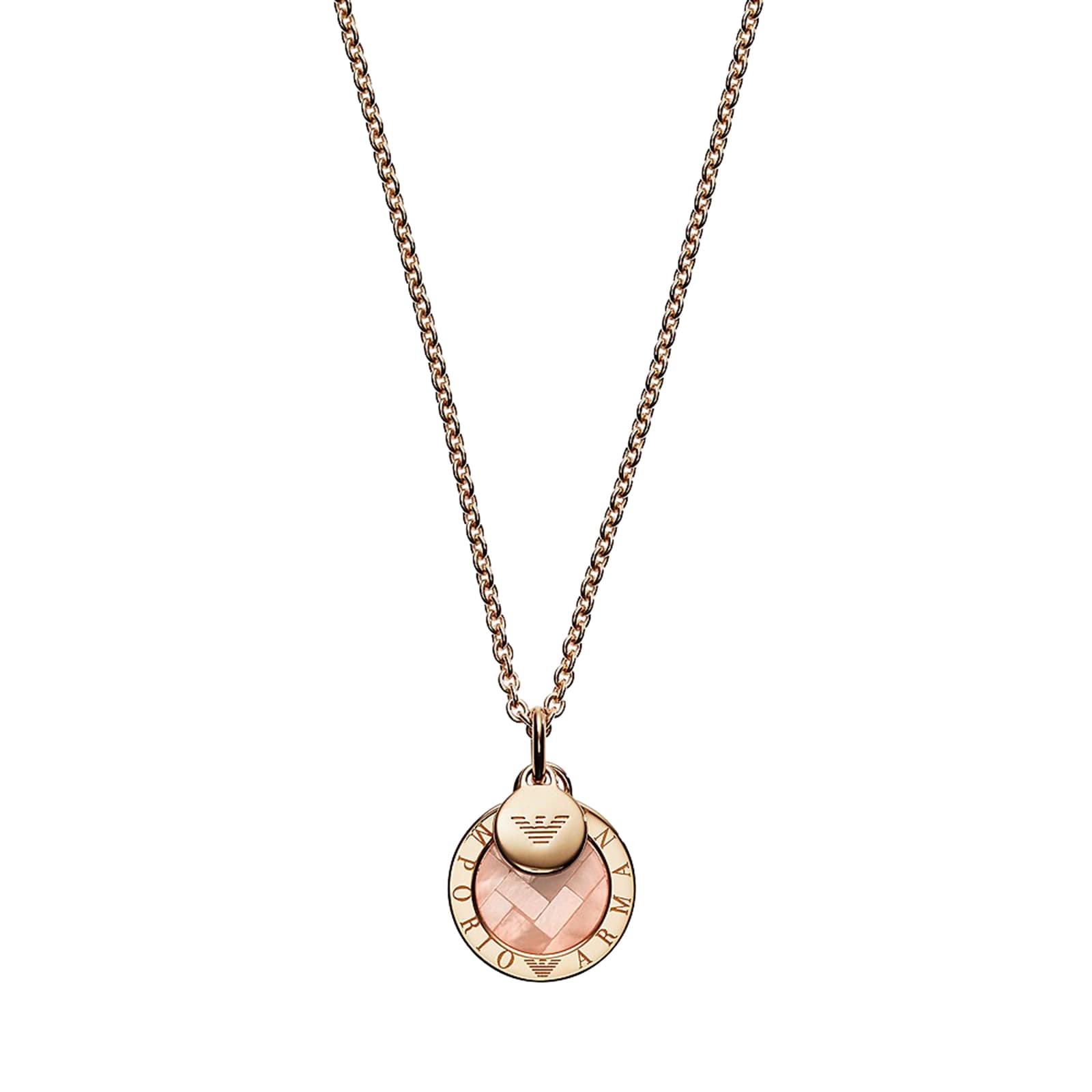 Armani rose on sale gold necklace