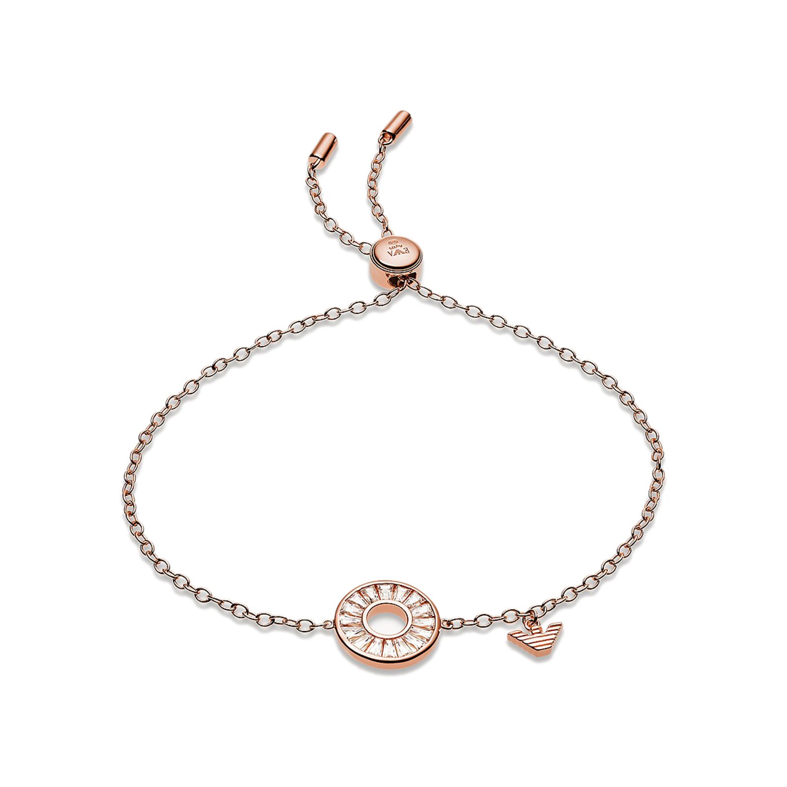 Emporio Armani Ladies Rose Gold Coloured ID Bracelet