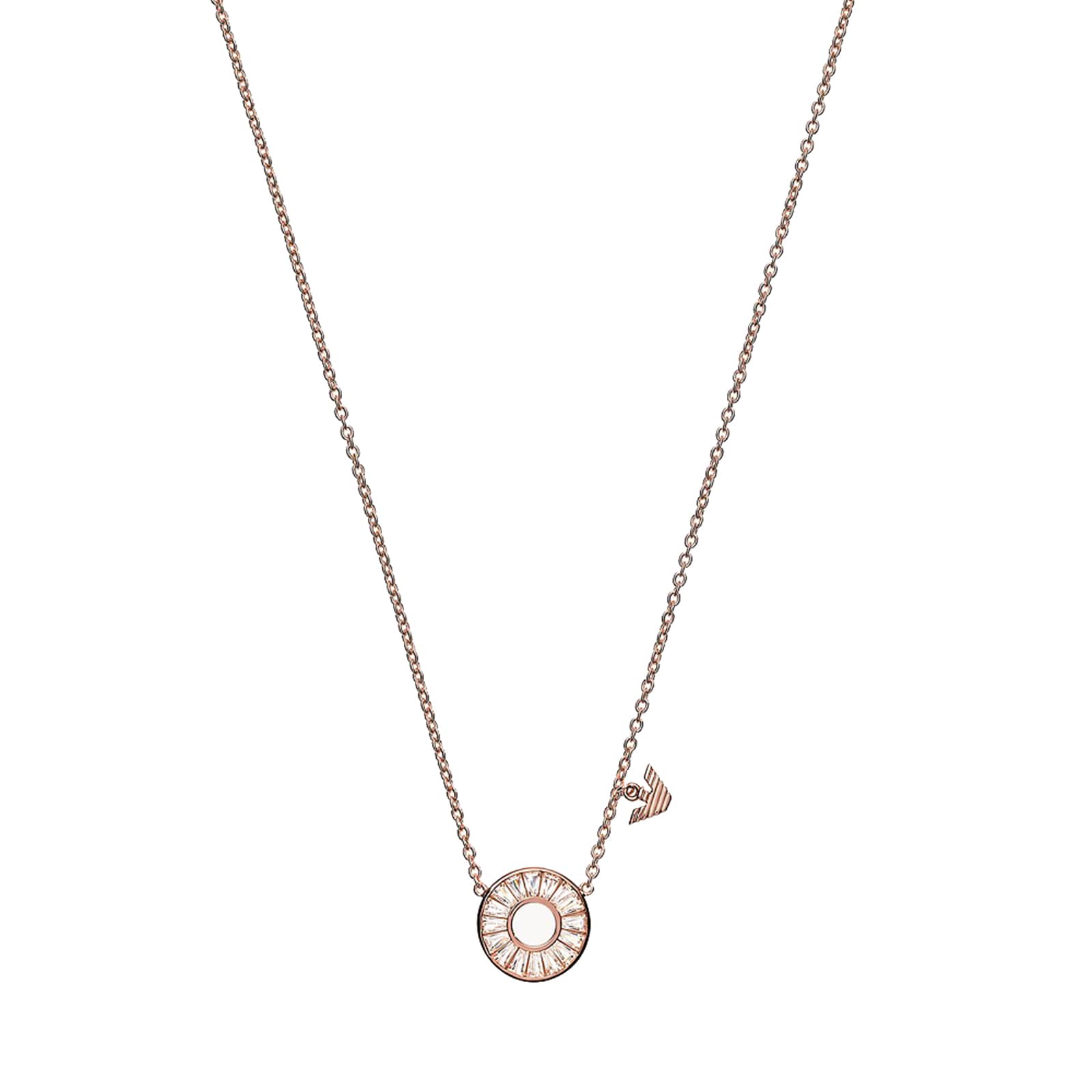 Emporio Armani Ladies Rose Gold Coloured Pendant Necklace