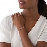Emporio Armani Ladies Rose Gold Coloured Charm Bracelet