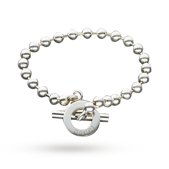 Gucci silver boule on sale bracelet