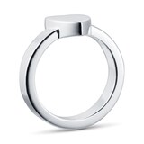 Gucci Silver Heart Trademark Ring - Ring Size 7.25