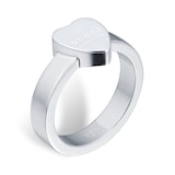 Gucci Silver Heart Trademark Ring - Ring Size 7.25
