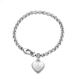 Gucci Trademark Silver Heart Motif Bracelet