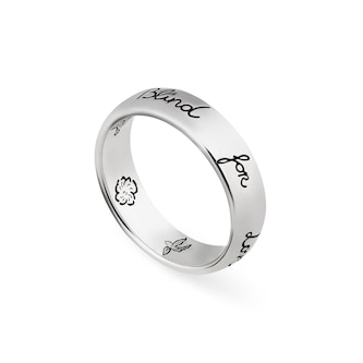 Gucci  Exclusive Sterling Silver Blind for Love 5mm Band Size 6.5