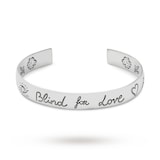 Gucci Exclusive Blind For Love Silver 9mm Bangle