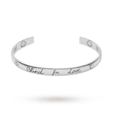 Gucci Exclusive Blind For Love Silver 6mm Bangle