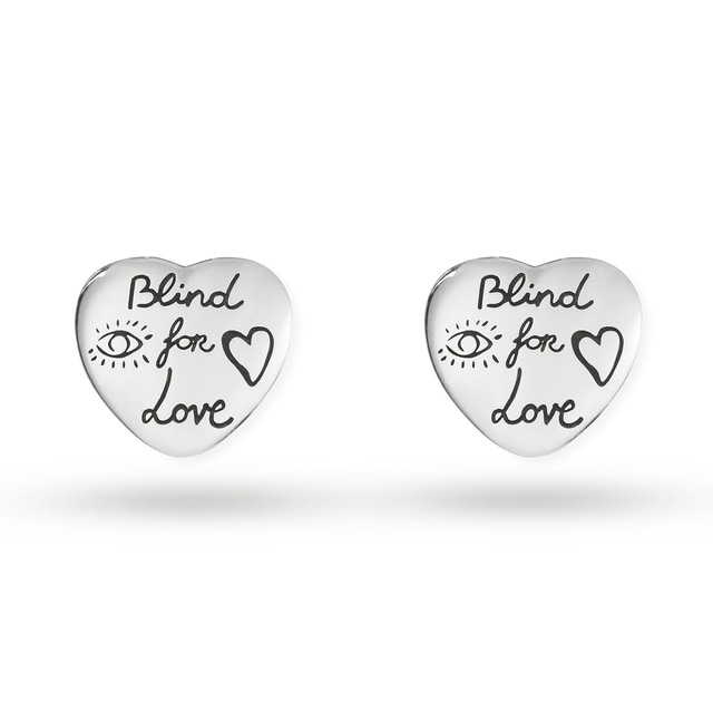 Gucci Exclusive Blind For Love Heart Studs