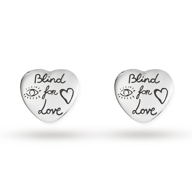 Gucci Exclusive Blind For Love Heart Studs