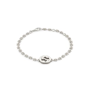Gucci Interlocking G Bracelet in Silver YBA48168700100U | Goldsmiths