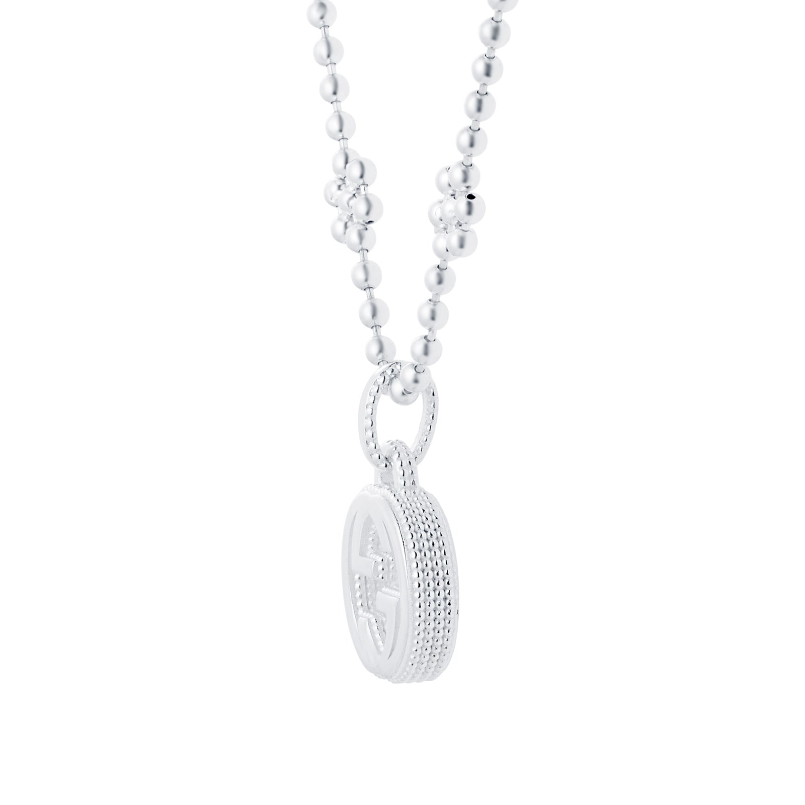 Gucci Sterling Silver Interlocking G Necklace 36-40cm