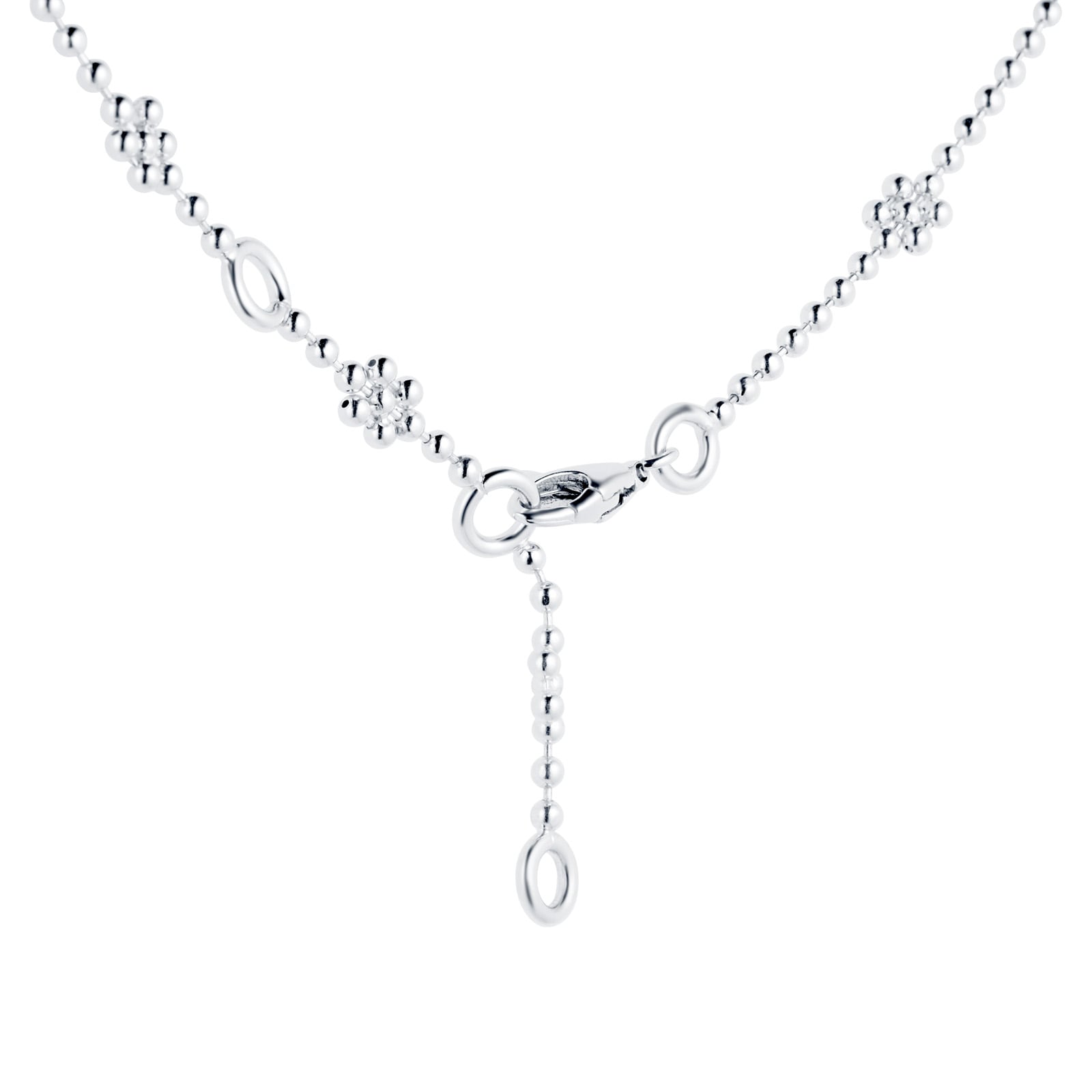 Sterling Silver Interlocking G Necklace 36-40cm