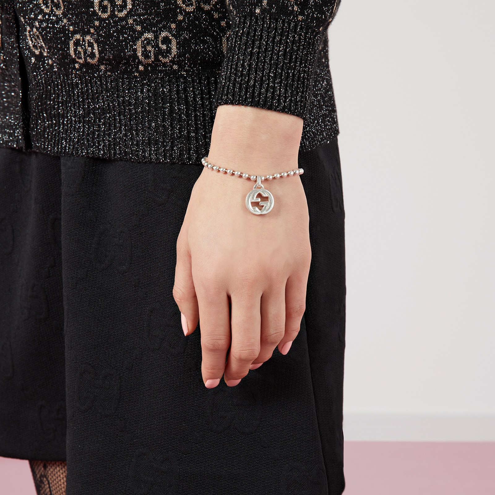Gucci Gucci Interlocking Sterling Silver Bracelet