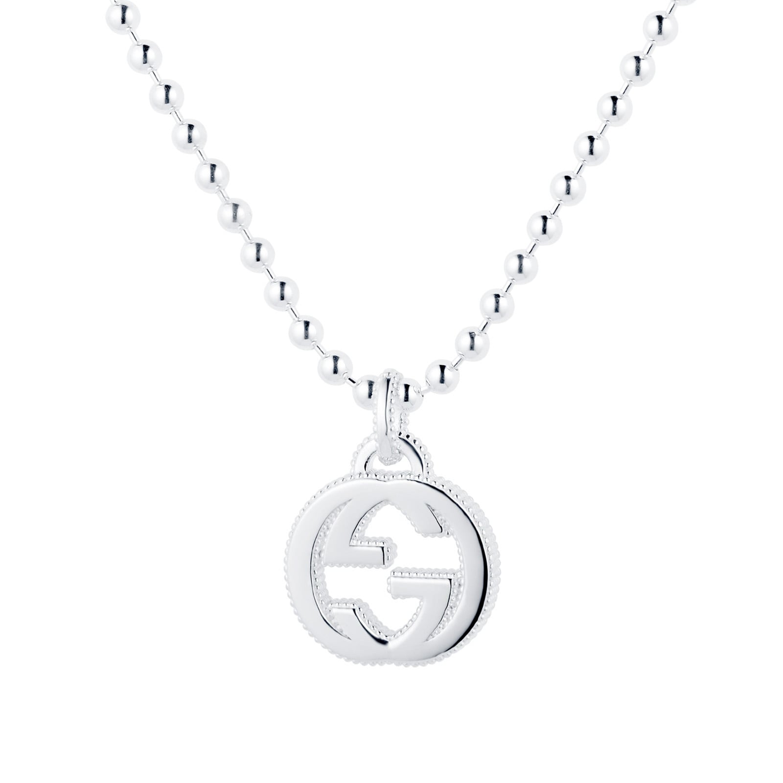 Gucci Interlocking G Necklace in Silver YBB47921900100U | Goldsmiths