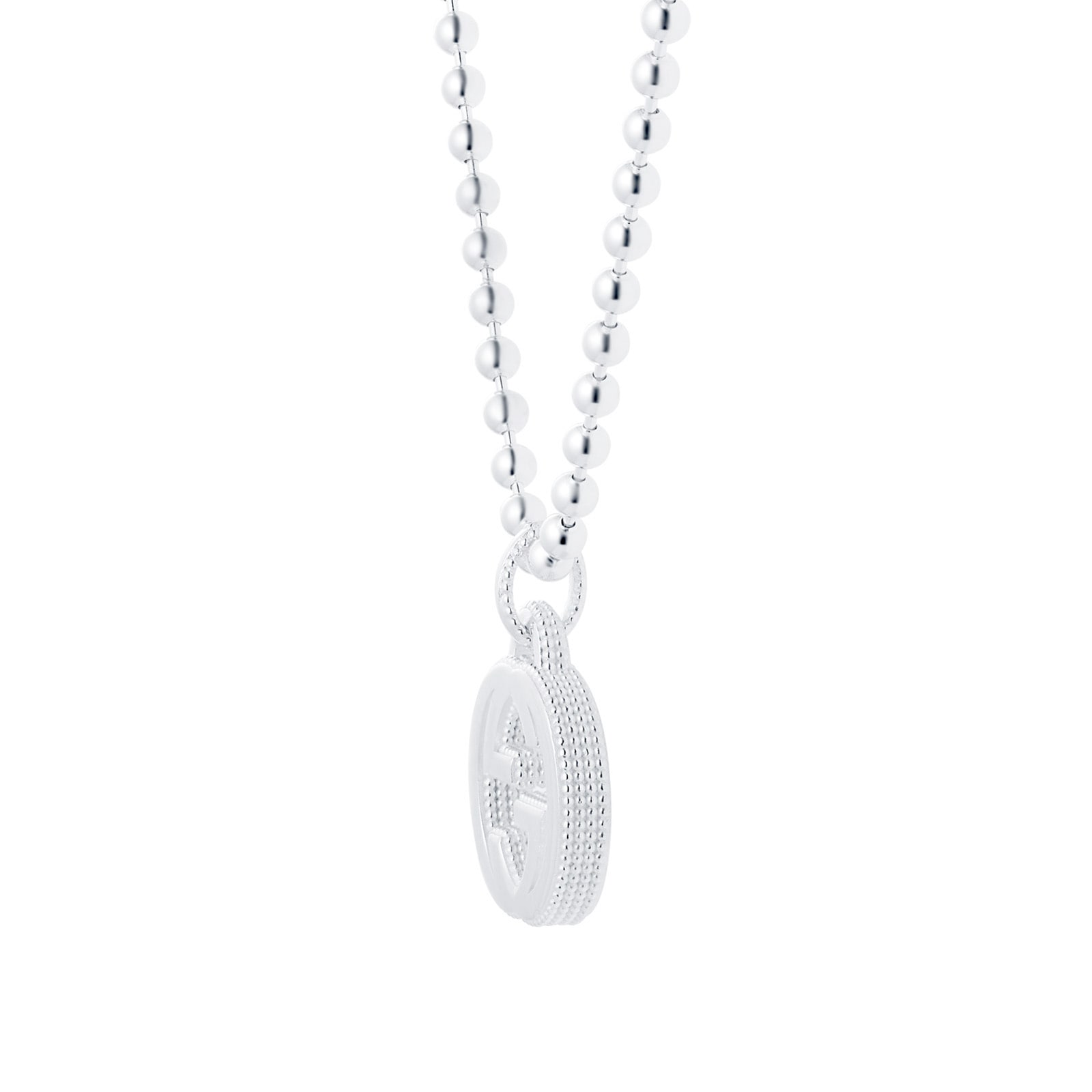 Gucci Sterling Silver Interlocking G Necklace 16-18"