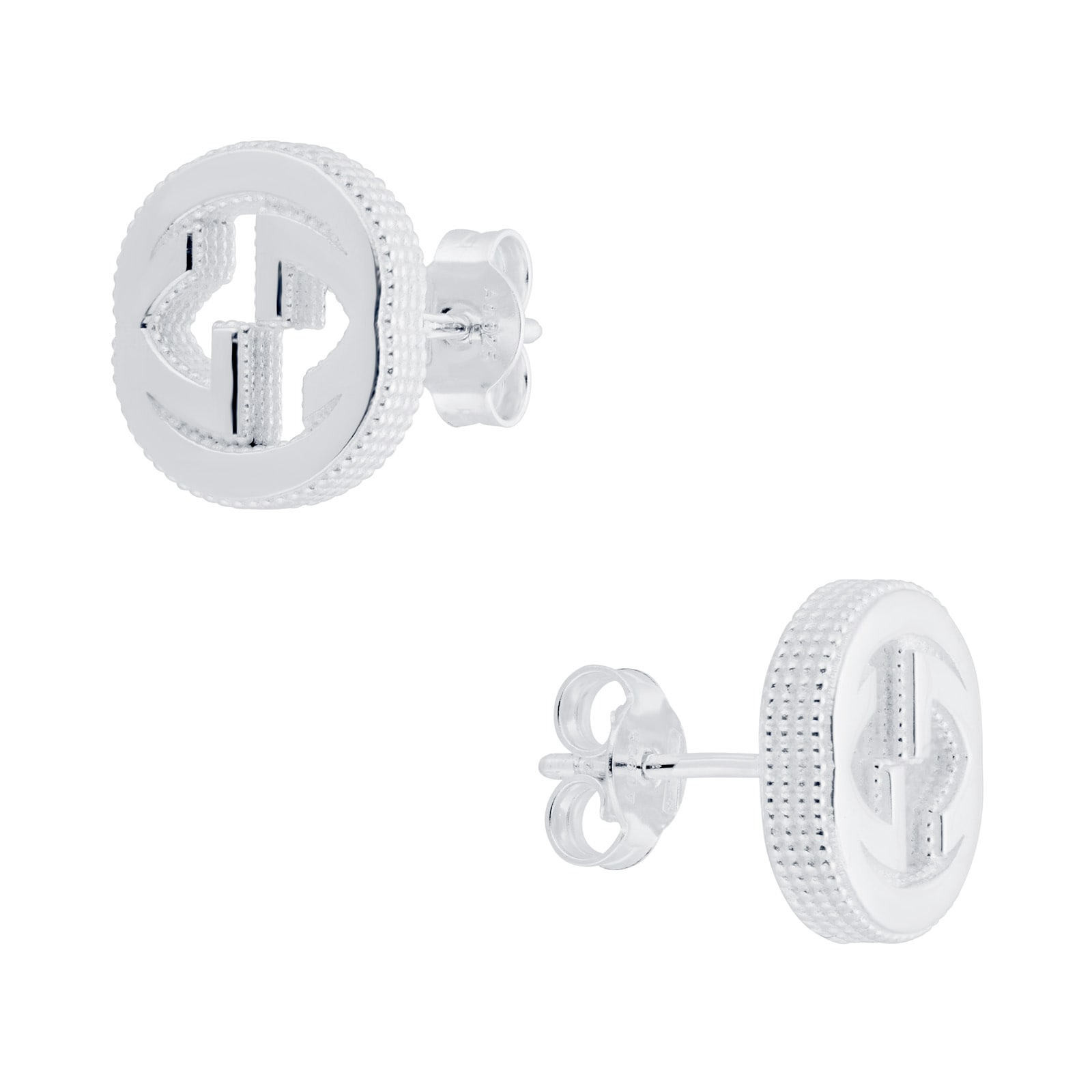 Gucci Gucci Interlocking Sterling Silver Earrings