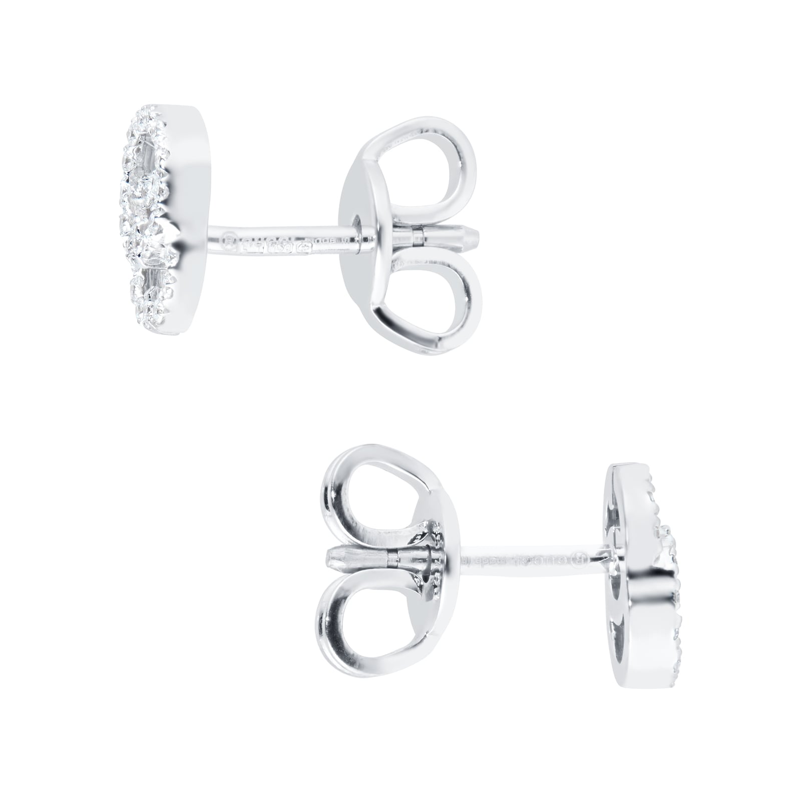 Gucci 18ct White Gold GG Running 0.10cttw Pave Diamond XS Stud Earrings Gucci 18ct White Gold GG Running 0.10cttw Pave Diamond XS Stud Earrings