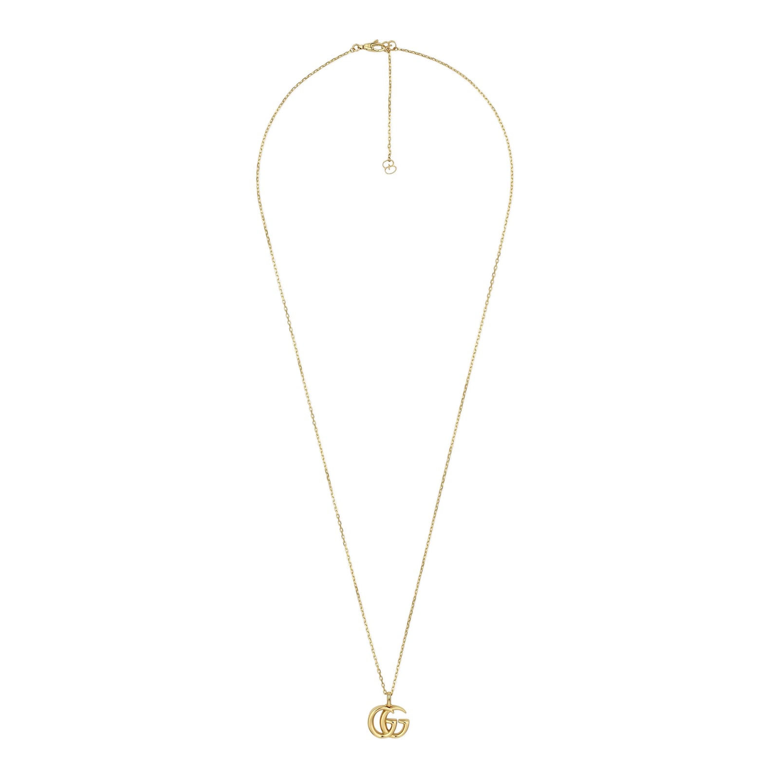 Gucci 18ct Yellow Gold Double G Small Necklace YBB50208800100U | Goldsmiths