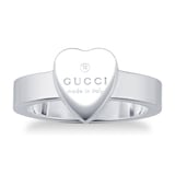 Gucci Trademark Silver Heart Ring