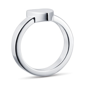 Gucci Trademark Silver Heart Ring Gucci Trademark Silver Heart Ring