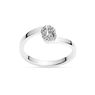 Gucci Running G 18ct White Gold 0.05cttw Diamond Ring