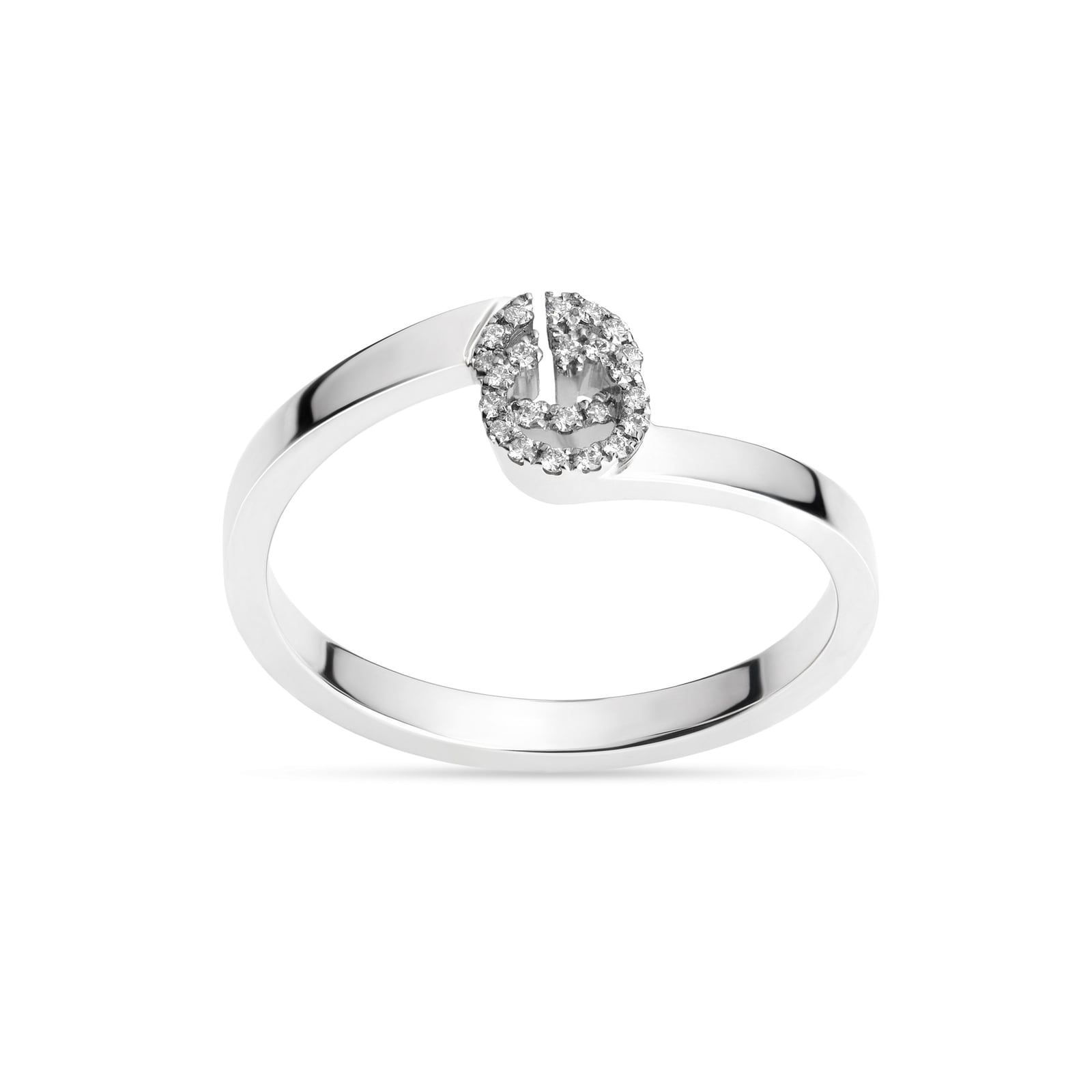 Gucci Running G Ring In 18ct White Gold With Diamonds - Ring Size K  YBC457127003 | Mappin and Webb